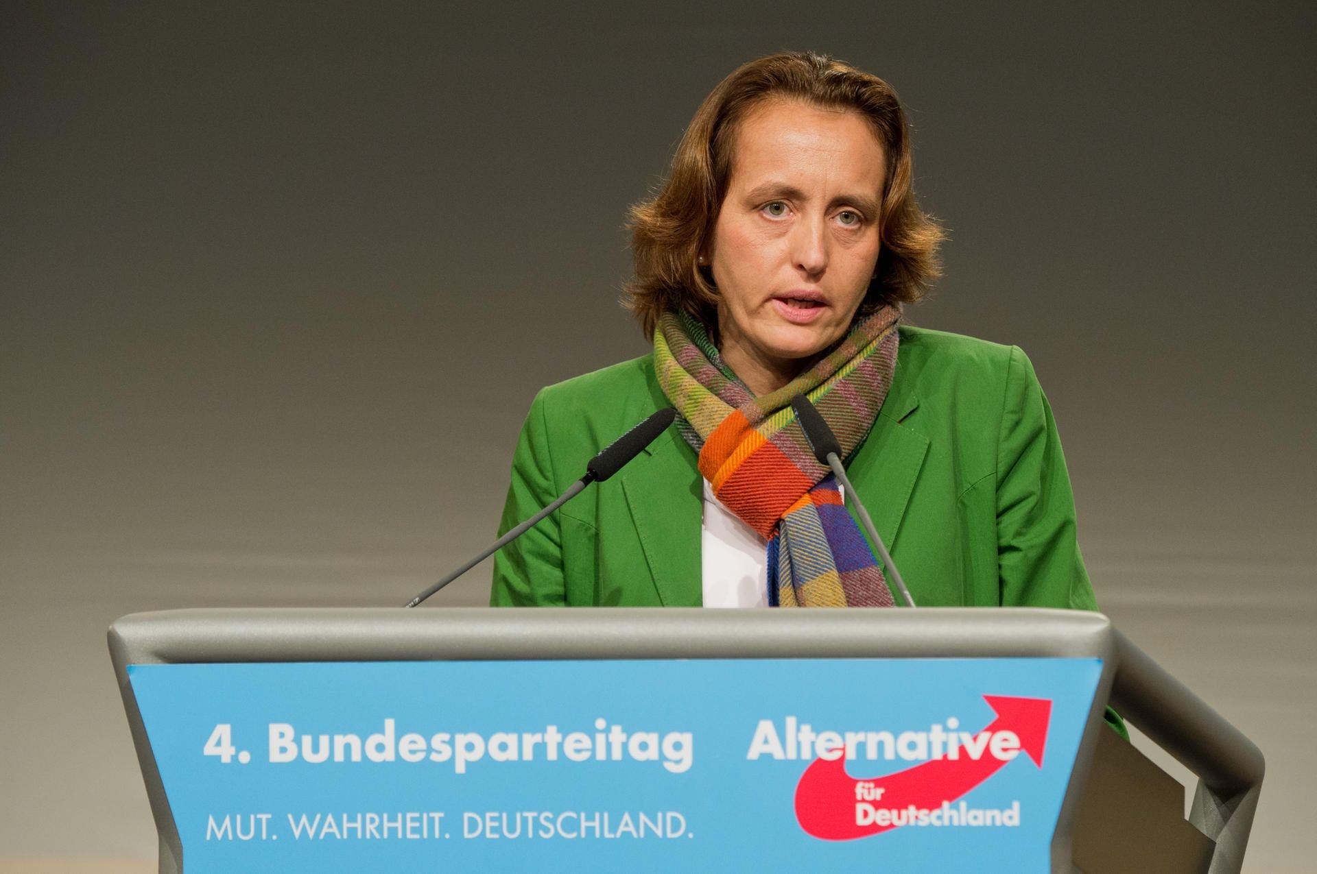 Die stellvertretende AfD-Bundesvorsitzende Beatrix von Storch war bei einem Vortrag in Kiel Opfer einer Tortenattacke geworden.