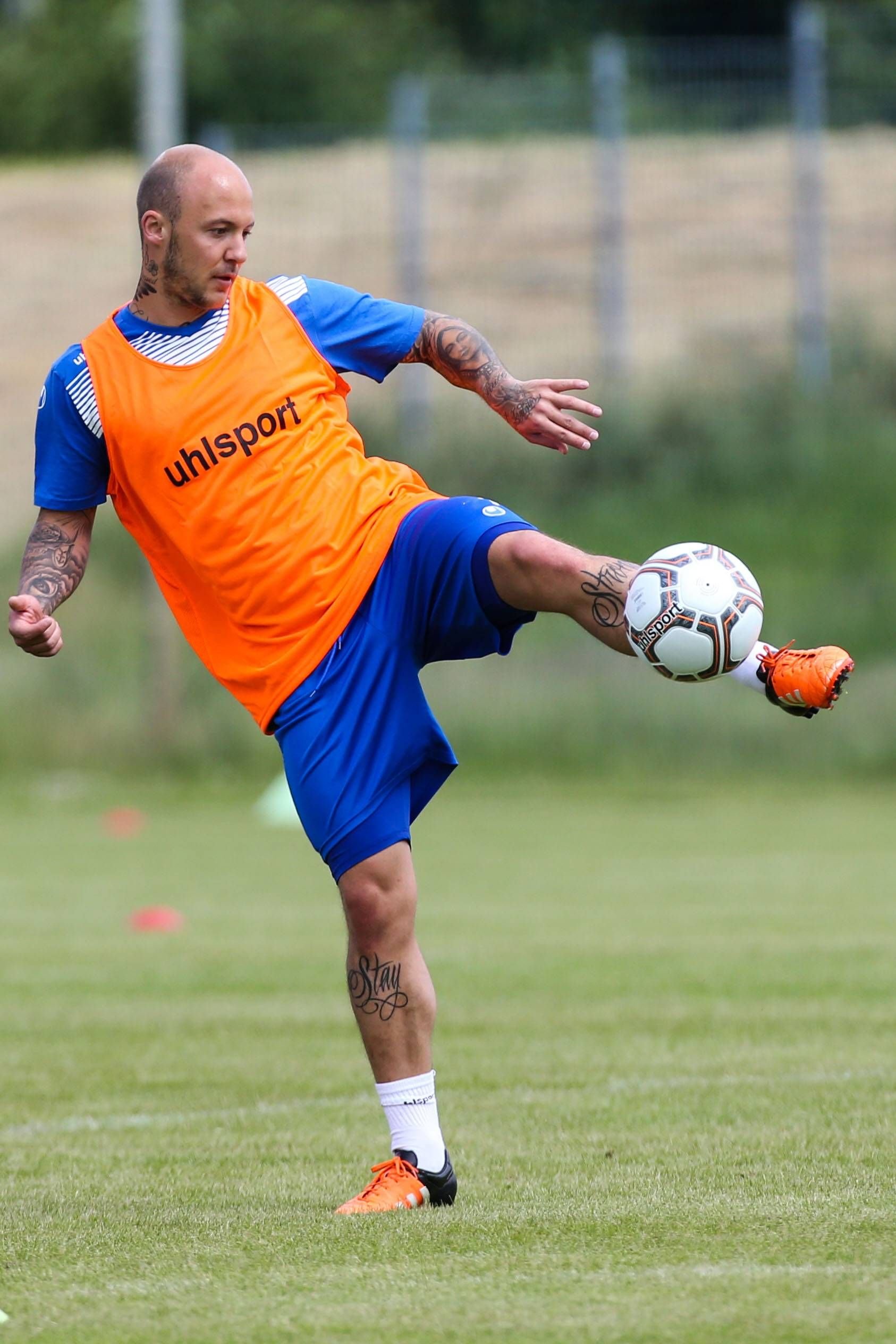 Der neue FCM-Stürmer Exslager traf gleich doppelt.