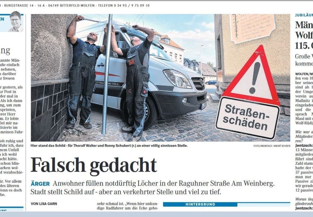 So berichtete die Mitteldeutsche Zeitung m September 2012 über den Weinberg.