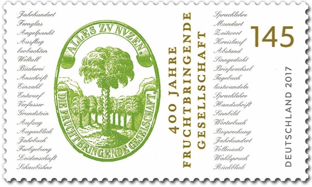 Sonderbriefmarke für den Palmenorden.