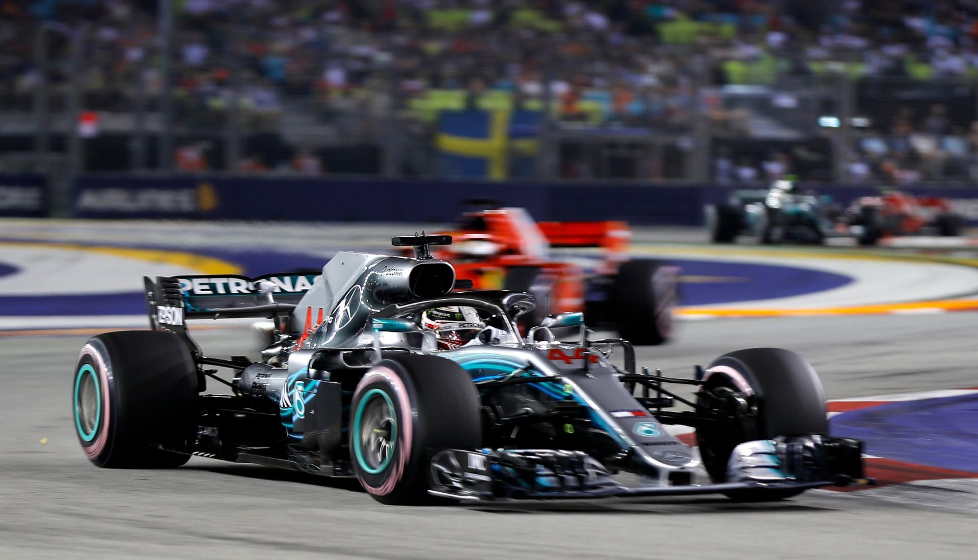 Lewis Hamilton fuhr für Mercedes auf den ersten Platz in Singapur.