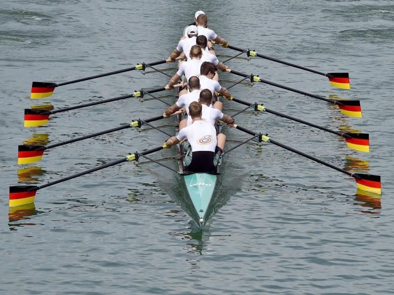 Der Deutschland-Achter will heute die bisher schwache Bilanz der deutschen Ruderer aufbessern. Foto: Caroline Seidel