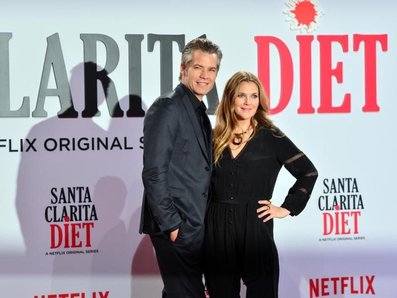 Drew Barrymore und Timothy Olyphant stellen die Netflix-Serie „Santa Clarita Diet” in Berlin vor. Foto: Maurizio Gambarini