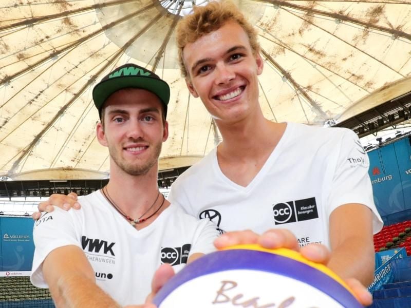Sorgten beim Welttour-Finale in Hamburg für einen Außenseiter-Sieg: lemens Wickler (l) und Julius Thole. Foto: Christian Charisius