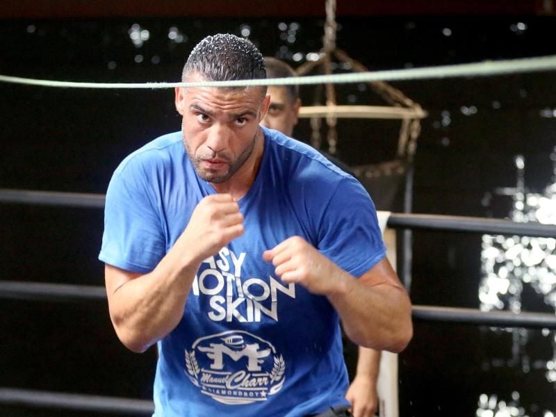 Boxer Manuel Charr beim Training. Foto: Roland Weihrauch