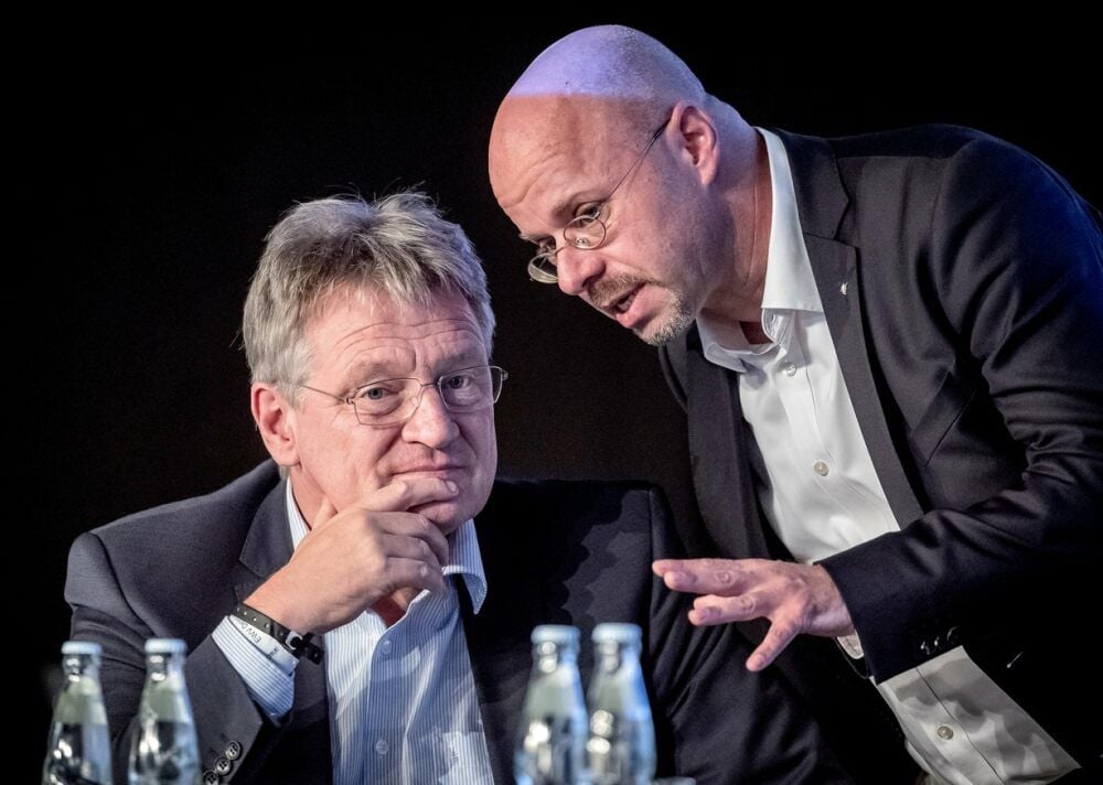Magdeburg 2019: AfD-Bundeschef Jörg Meuthen noch ohne Berührungsängste gegenüber Andreas Kalbitz.
