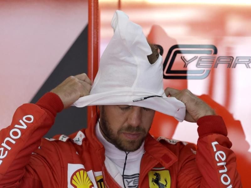 Hat derzeit nicht die beste Laune: Ferrari-Star Sebastian Vettel. Foto: Claude Paris/AP