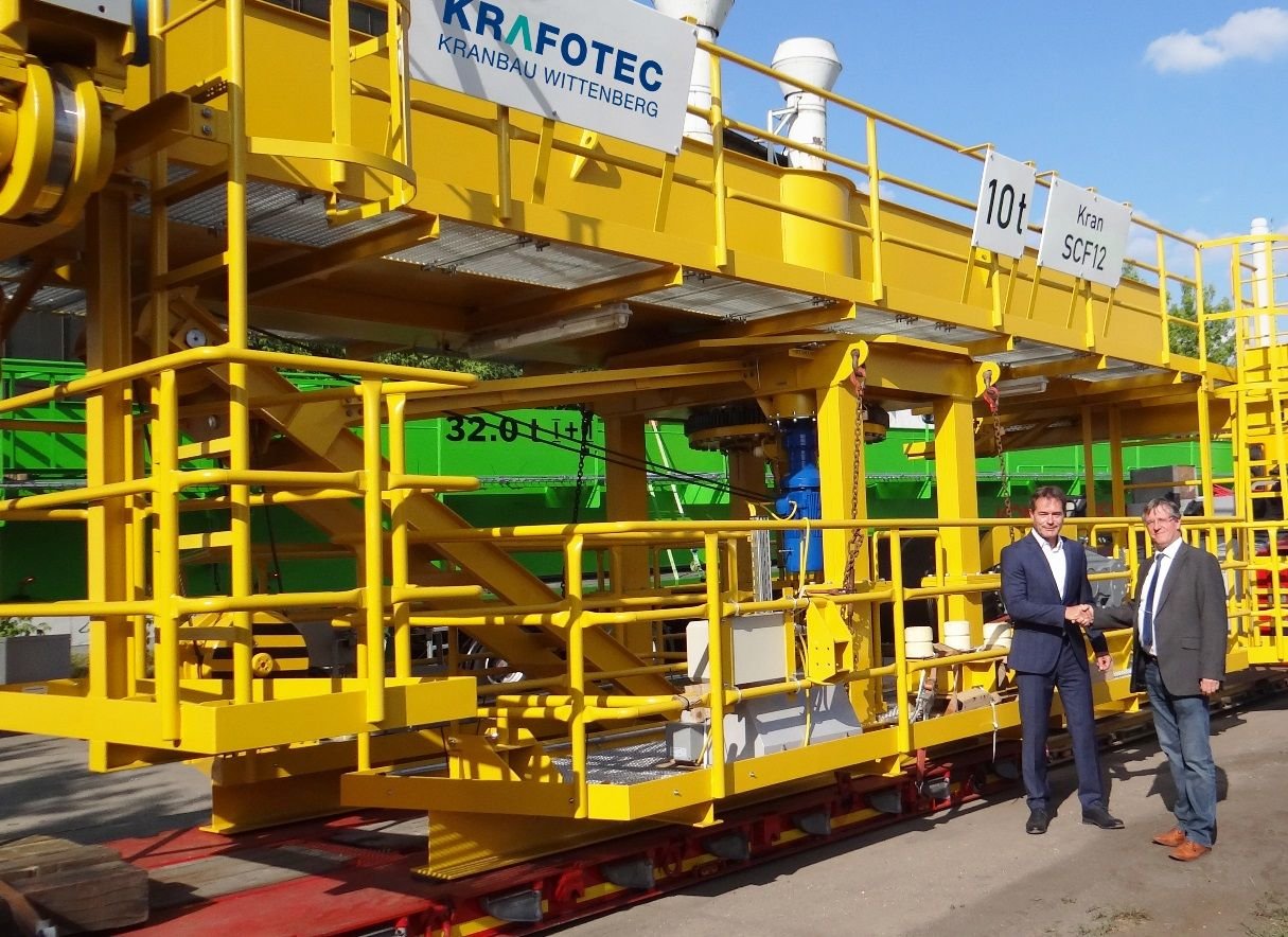 Für Krafotec in Wittenberg geht es weiter: Ralf Teichmann (li.) und Dirk Pannier.