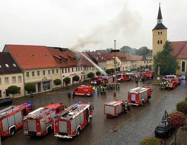 Der Brand am Marktplatz.