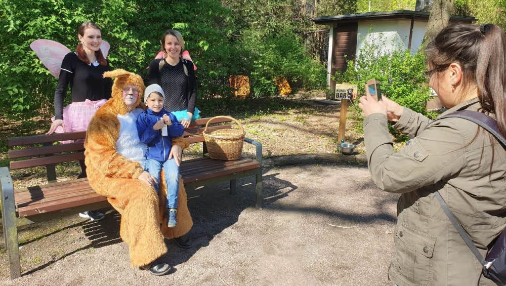 Der Osterhase im Dauerstress: Viele Fotos wurden am Wochenende „geschossen“.