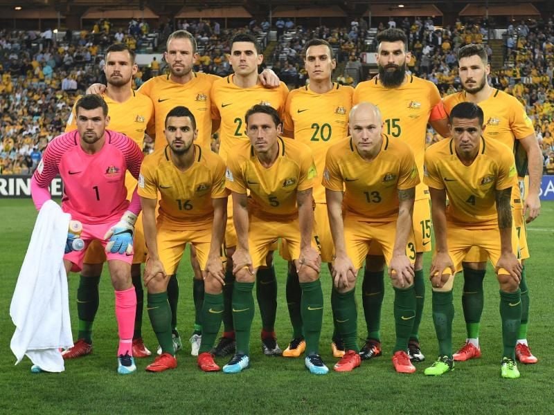 Die australische Fußball-Nationalmannschaft. Foto: Brendan Esposito/AAP