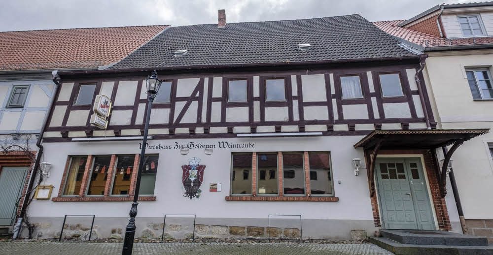 Im April soll der Umbau des früheren Lokals „Zur Goldenen Weintraube“ in Kemberg zu einem Haus der Vereine und der Stadt beginnen.