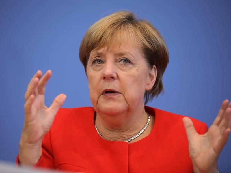 Bundeskanzlerin Angela Merkel sagte: „Dass Berlin einen größeren Flughafen braucht, ist glaube ich unstrittig. Es wäre schön, der würde auch fertig.” Foto: Michael Kappeler