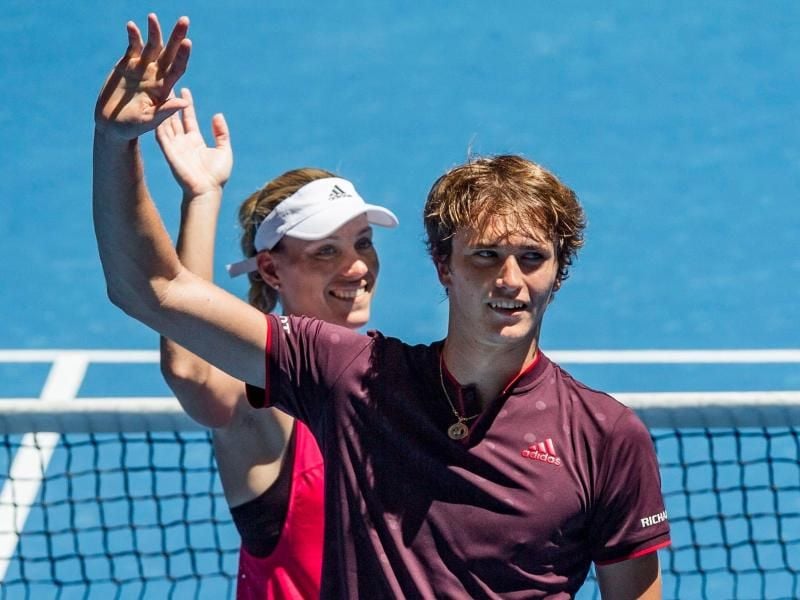 Die deutschen Tennis-Asse Angelique Kerber und Alexander Zverev wollen in New York wieder angreifen. Foto: Tony Mcdonough/AAP