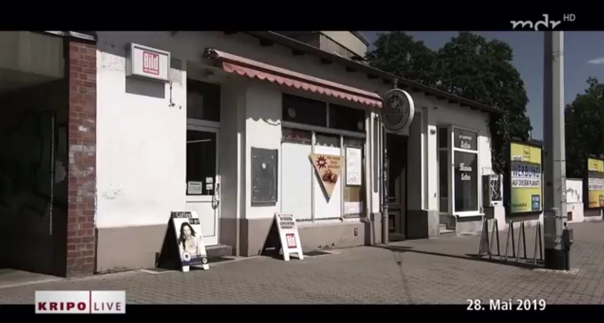 Der überfallene Kiosk in der Askanische Straße