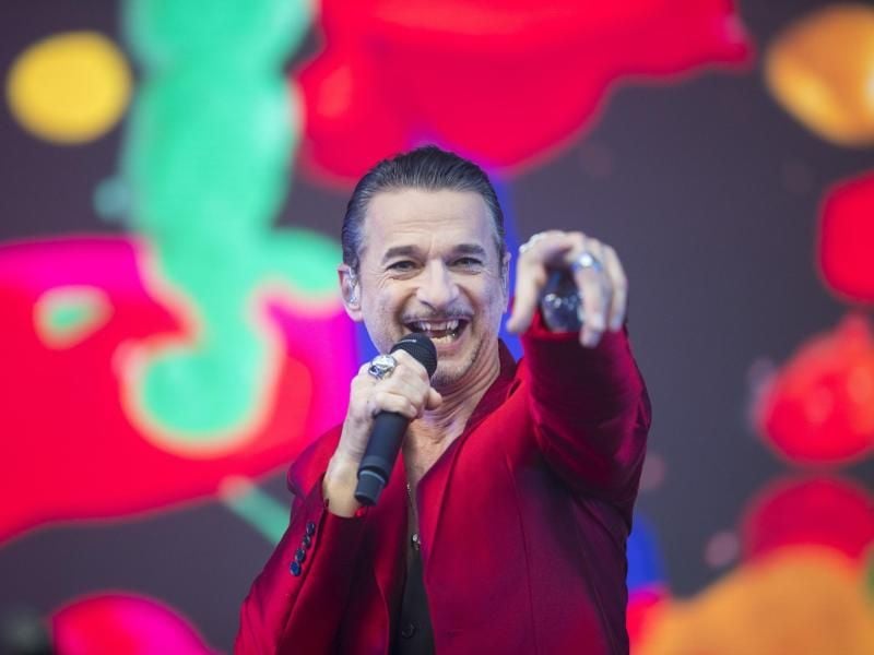 Sänger Dave Gahan in Leipzig. Foto: Alexander Prautzsch