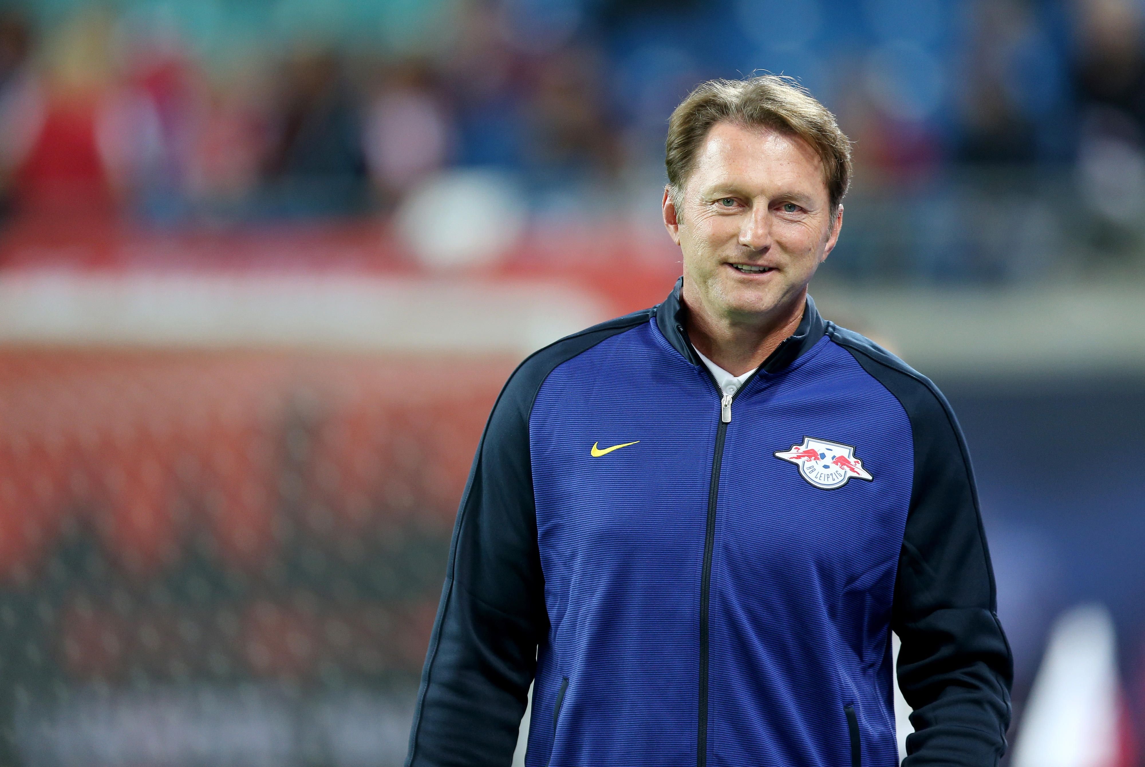Ralph Hasenhüttl als Trainer von RB Leipzig