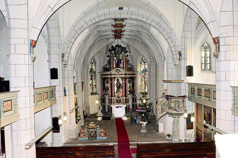 Blick in die St. Jakobikirche in Hettstedt.