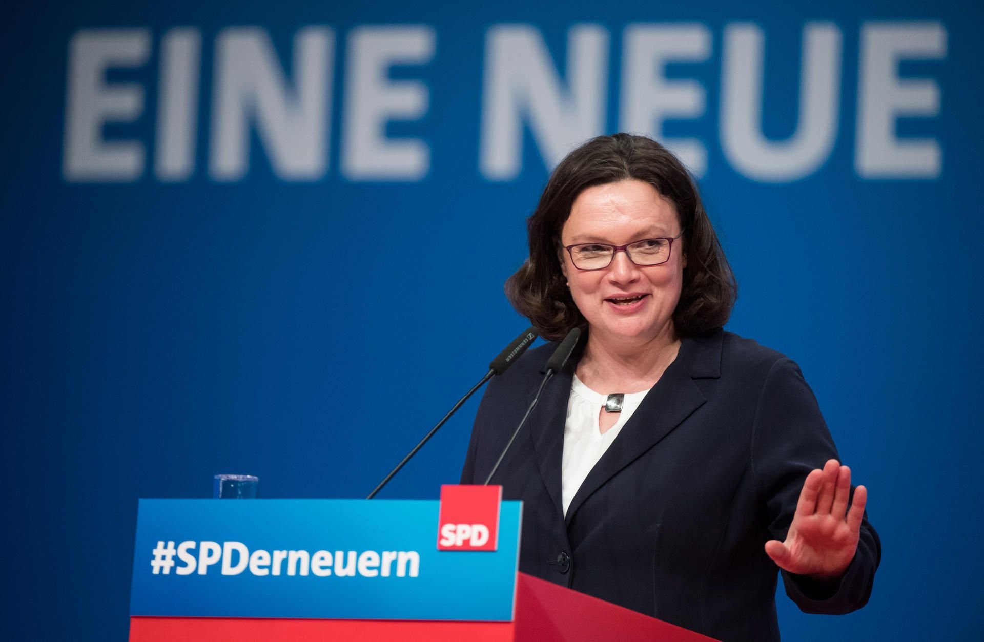 Andrea Nahles ist neue Vorsitzende der SPD.