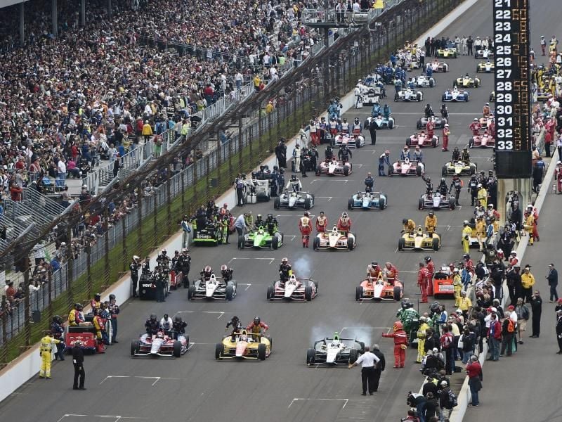 Das Indy 500 findet wegen der Coronavirus-Pandemie ohne Fans. Foto: Tannen Maury/epa/dpa
