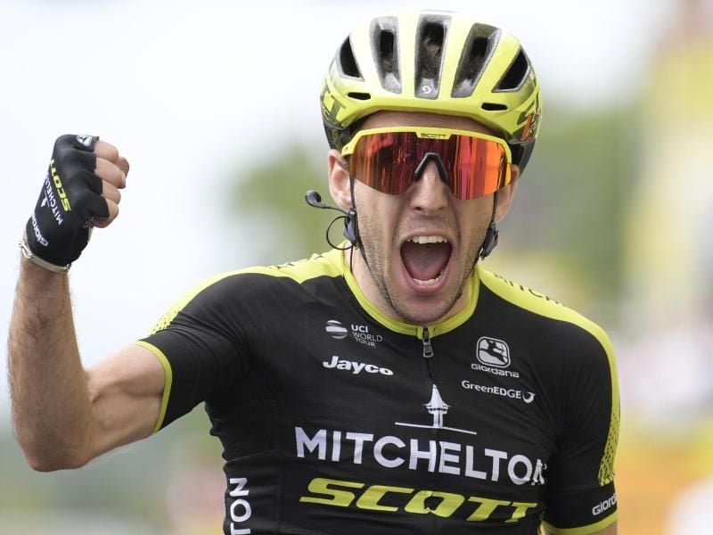 Simon Yates ist der Sieger der zwölften Etappe der Tour de France. Foto: Yorick Jansens/BELGA