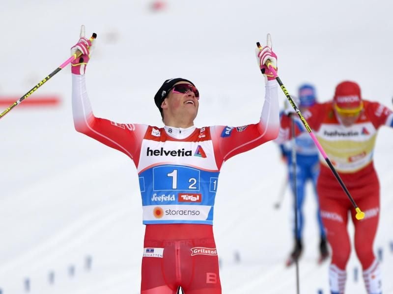 Nächster Sieg: Der Norweger Johannes Kläbo setzte sich auch im Teamsprint durch. Foto: Hendrik Schmidt