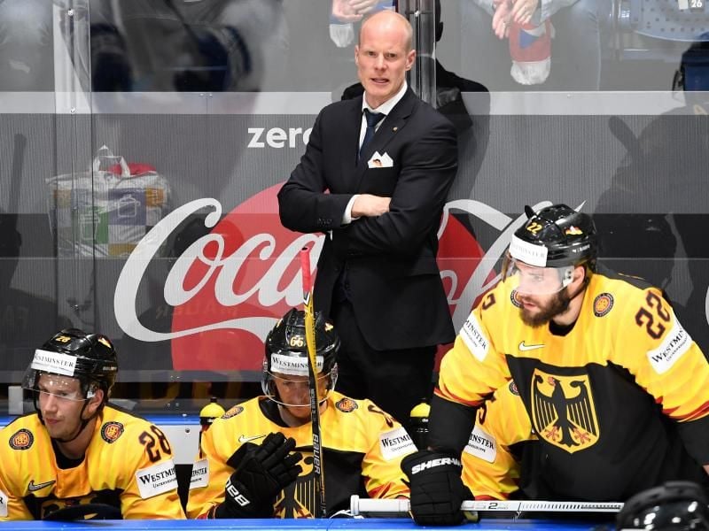 Deutschlands Eishockey-Trainer Toni Söderholm. Foto: Monika Skolimowska
