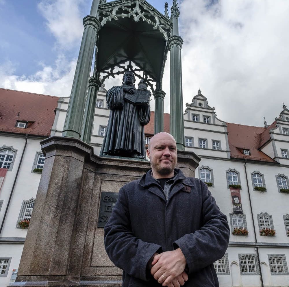 Stadtführer Oliver Friedrich ist mit 2017 mehr als zufrieden. Einziges Manko: Er hatte so viel zu tun, dass er sich beispielsweise die Bibelausstellung, an der er doch immer vorbei lief, nicht anschauen konnte.