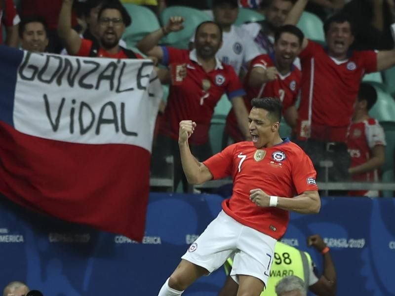 Alexis Sánchez traf für Chile zum Sieg. Foto: Ricardo Mazalan/AP