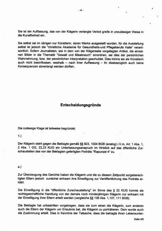 Das Urteil zu dem Fall Julia Wegat