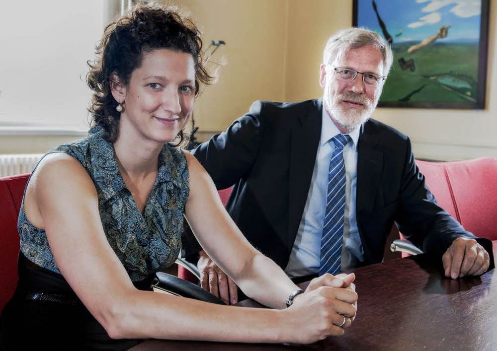 Antje Buschschulte und Staatskanzleichef Rainer Robra.
