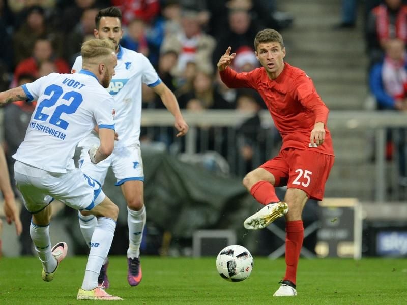 Thomas Müller wartet weiter auf sein erstes Saisontor in der Bundesliga. Foto: Andreas Gebert