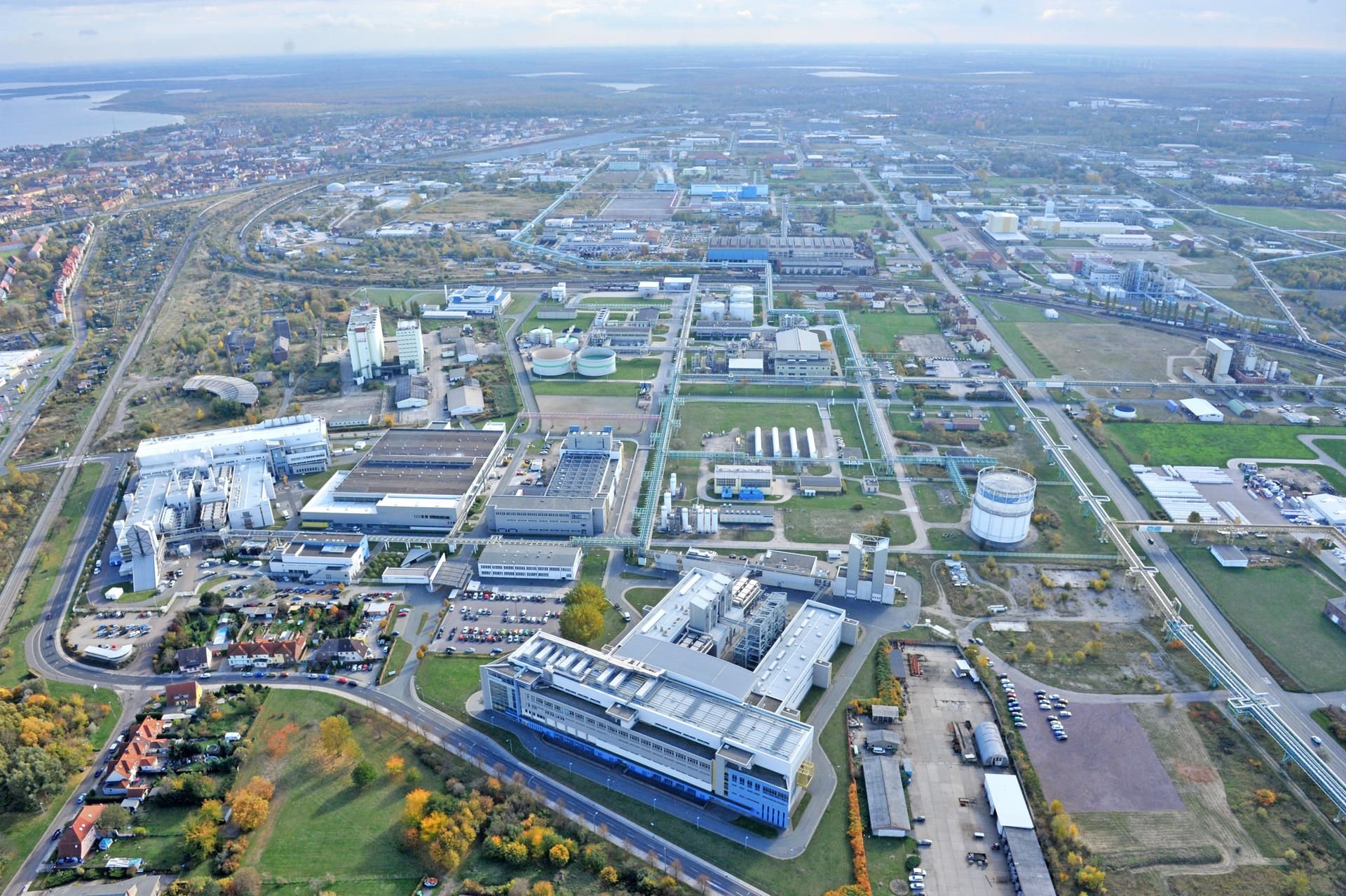 Der Chemiepark in Bitterfeld-Wolfen