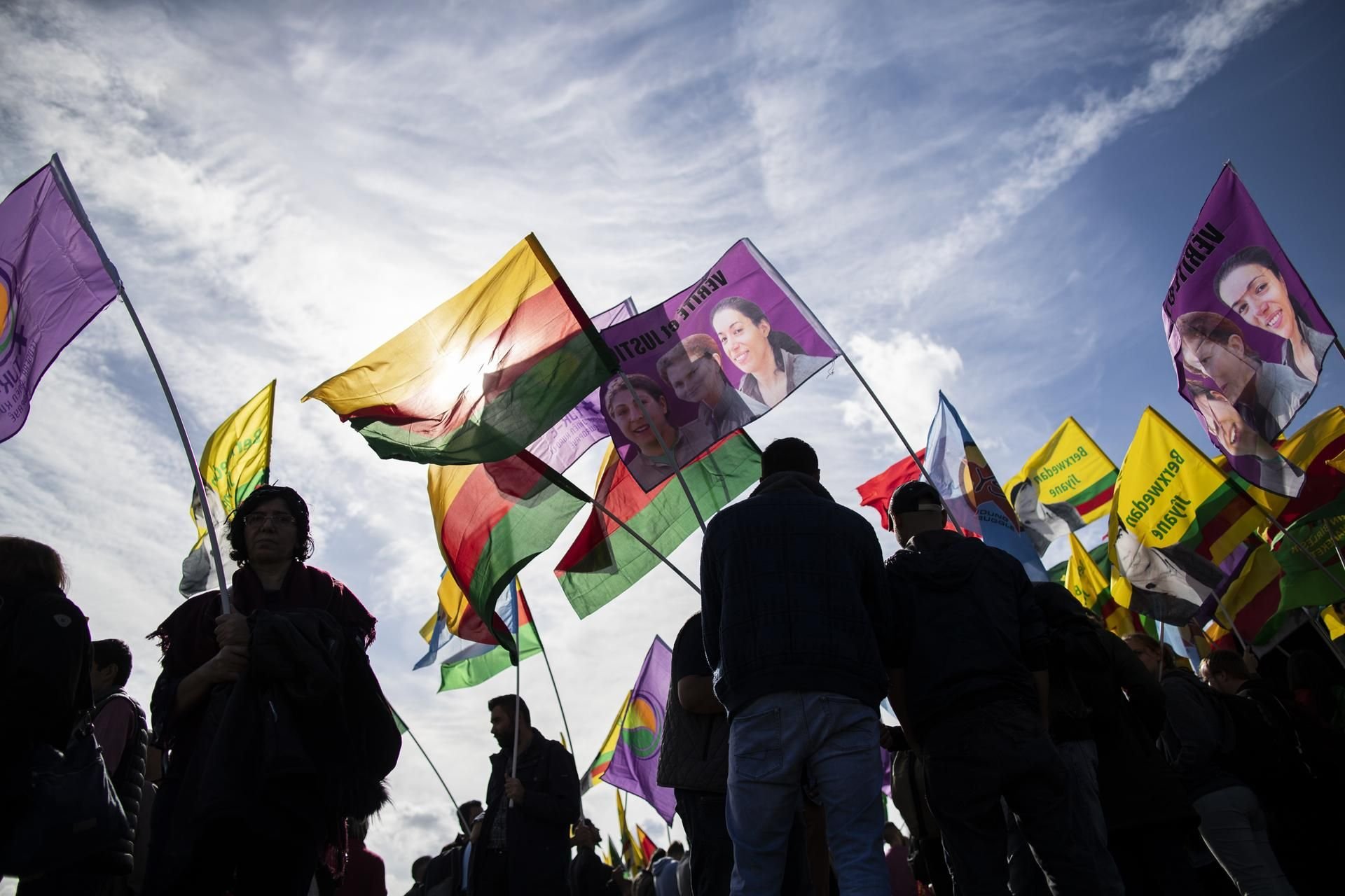 Archivaufnahmen von einer Kurden-Demonstration in Düsseldorf.