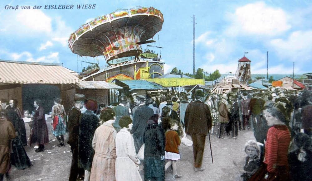 Ansichtskarte vom Wiesenmarkt, allerdings ohne Jahresangabe. Das Bild könnte vielleicht um das Jahr 1910 entstanden sein.