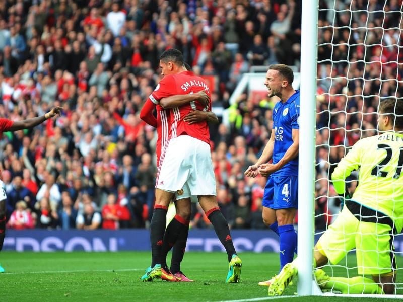 Manchester United setzt sich gegen Leicester City mit 4:1 durch. Foto: Peter Powell