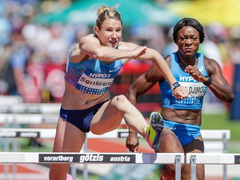 Carolin Schäfer ist die 110 Meter Hürden in Götzis in persönlicher Bestzeit gelaufen. Foto: Expa/Peter Rinderer
