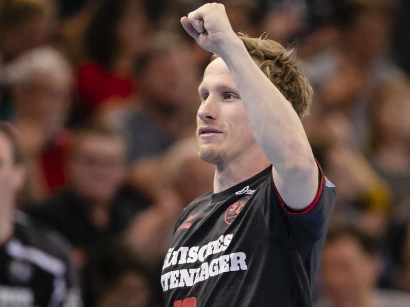 Bester Flensburger Werfer beim Sieg gegen Melsungen: Magnus Jöndal. Foto: Frank Molter