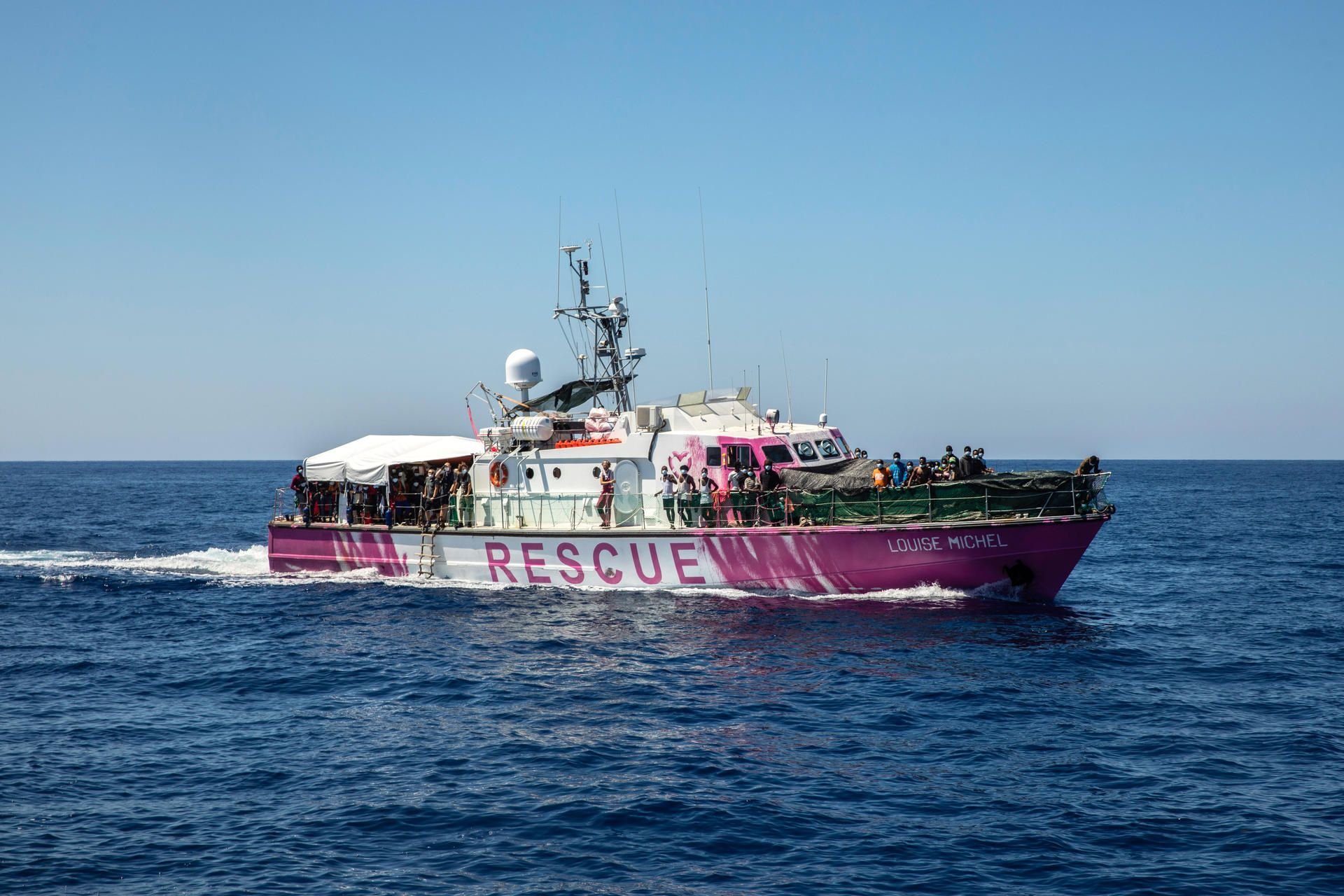 Das Rettungsschiff „Louise Michel“