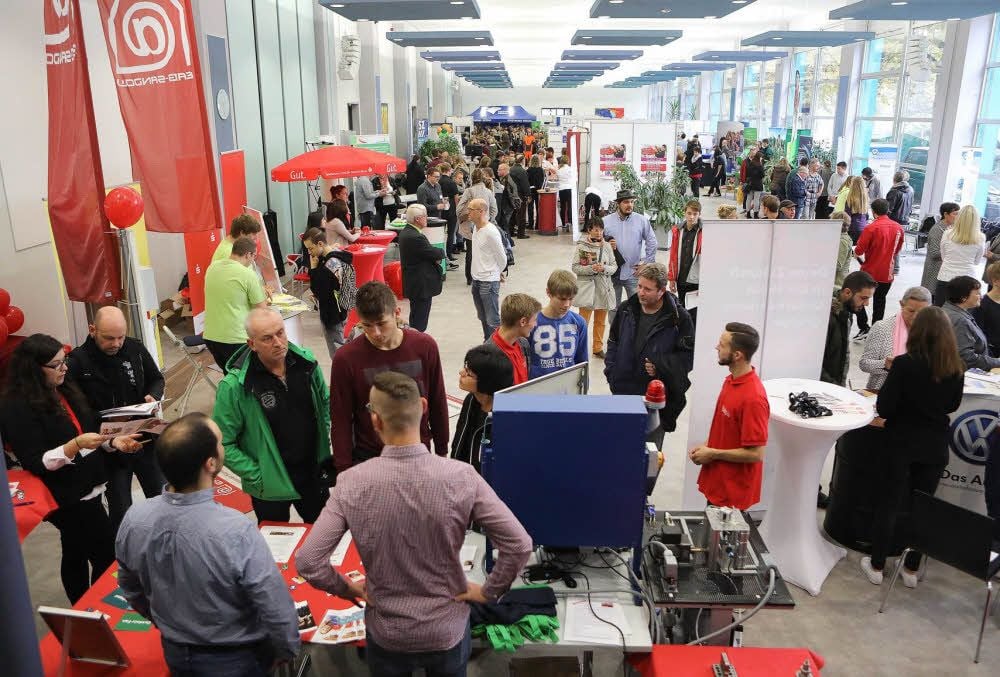 Gut besucht: Die 18. Lehrstellenoffensive der Wirtschaftsjunioren und der Agentur für Arbeit.
