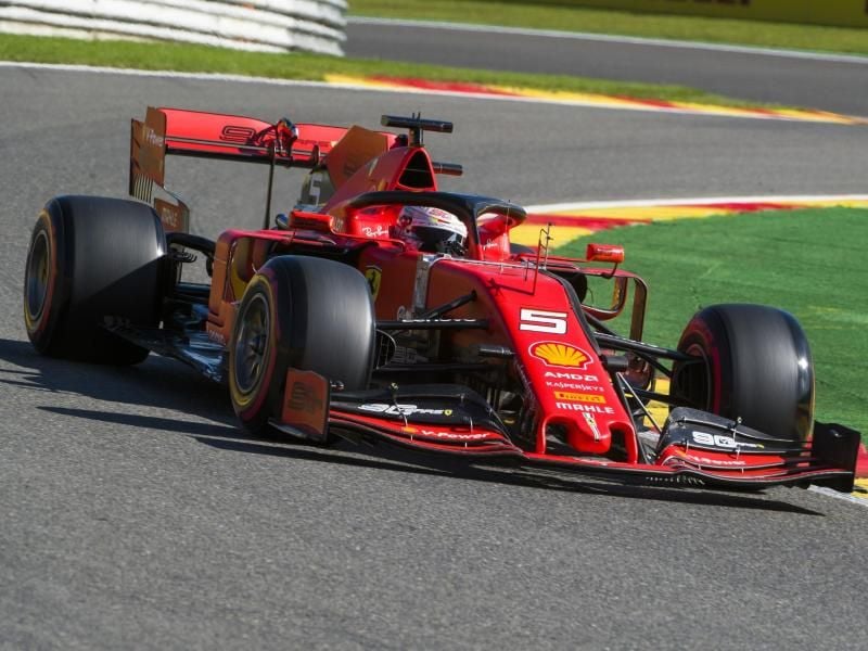 Fuhr beim Samstagstraining in Spa auf Platz zwei: Sebastian Vettel. Foto: Nicolas Lambert/BELGA