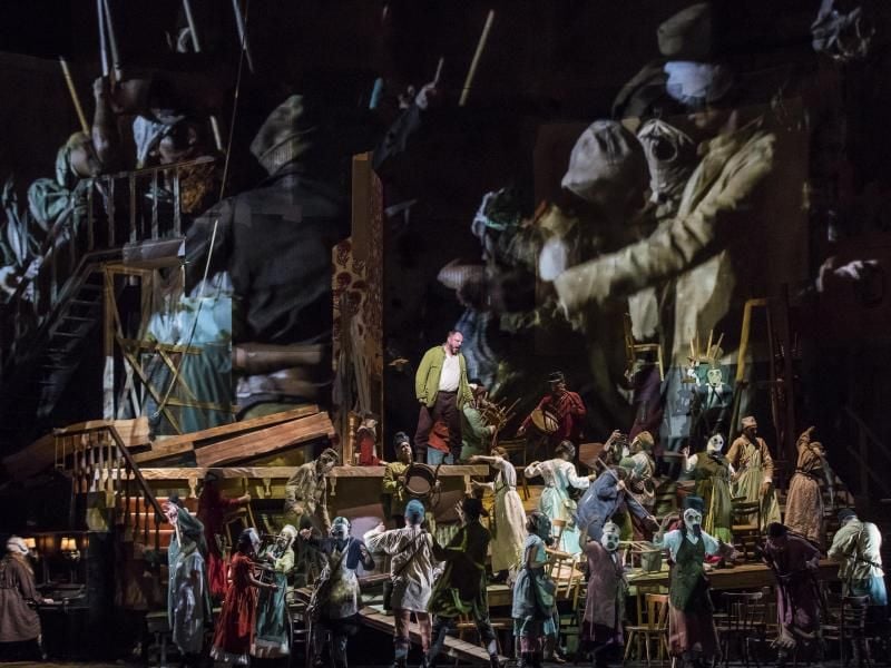 Szene aus der Oper "Wozzeck" von Alban Berg in Salzburg. Foto: Neumayr/Leo