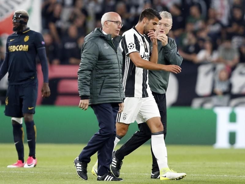 Juves Sami Khedira hatte sich am Oberschenkel verletzt. Foto: Antonio Calanni