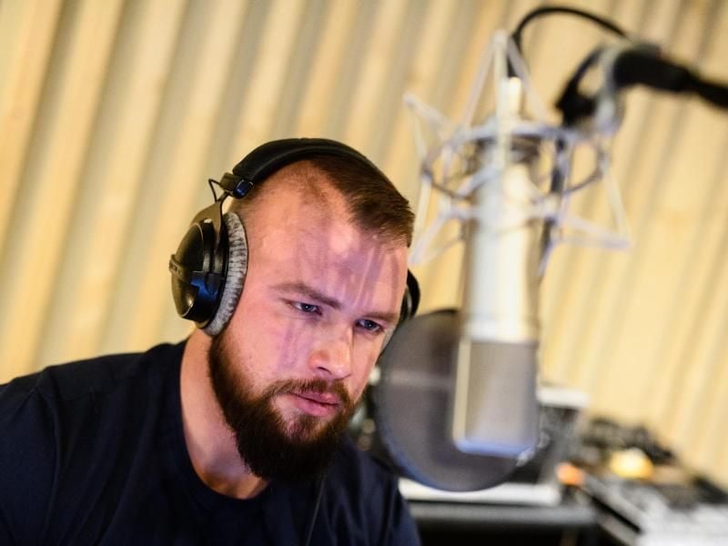 Rapper Kollegah im Tonstudio in München. Foto: Matthias Balk