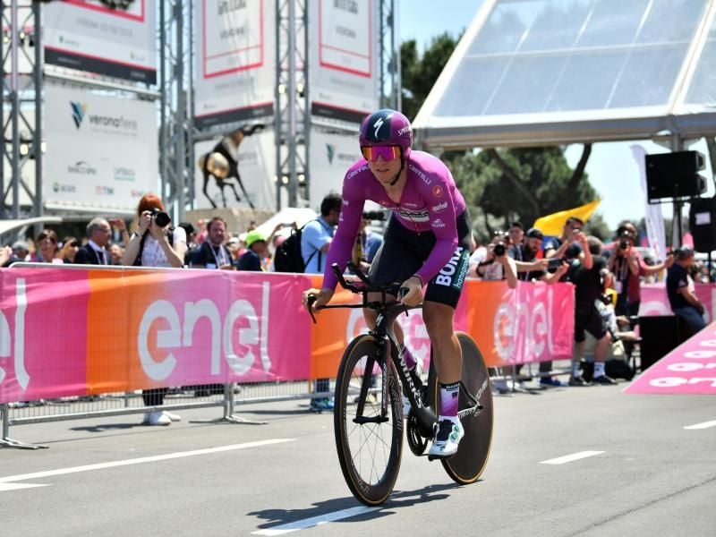 Gewann als erster Deutscher das Lila Trikot beim Giro d’Italia: Pascal Ackermann. Foto: Massimo Paolone/Lapresse via ZUMA Press