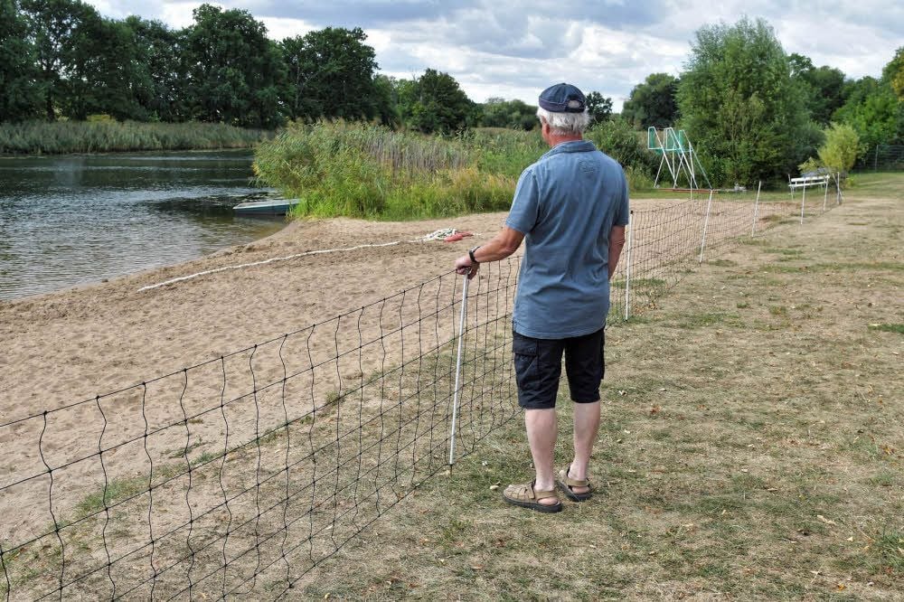 Der Badeberich musste komplett abgesperrt werden.