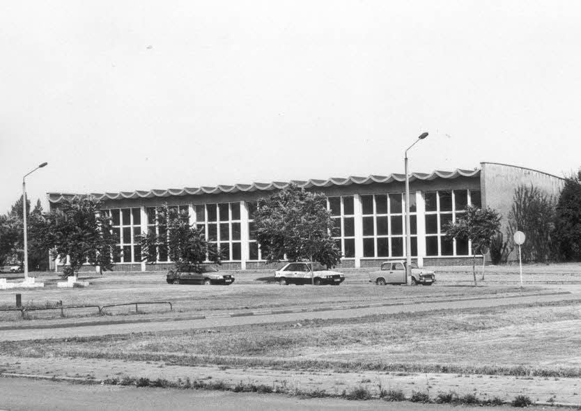 Der Schwimmhallenbau prägte fast 40 Jahre lang das Bild an der Zörbiger Straße von Bitterfeld.