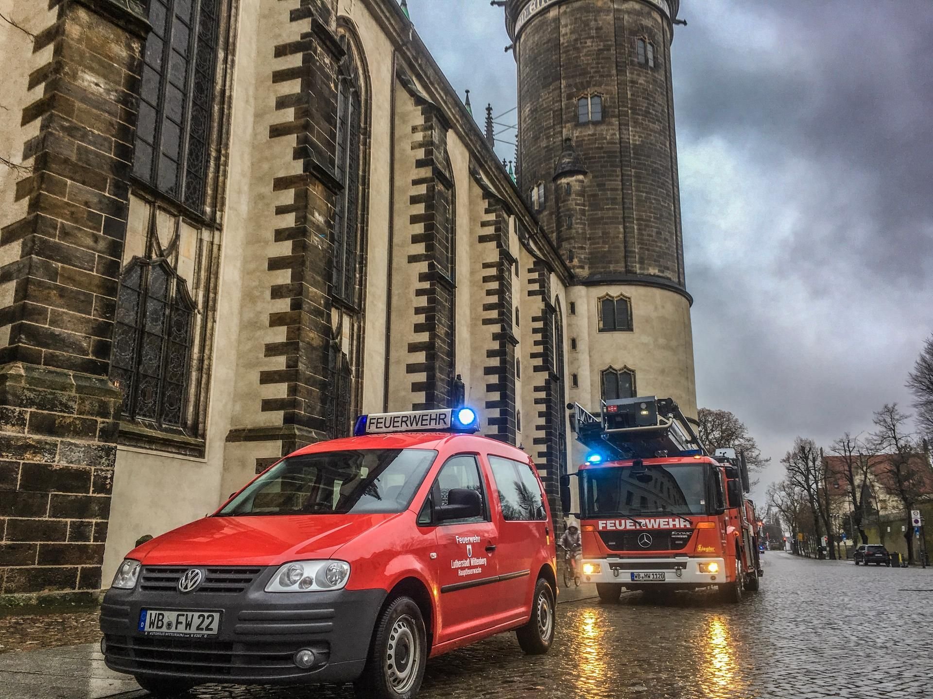 Feuerwehreinsatz am Schlosskirchenensemble