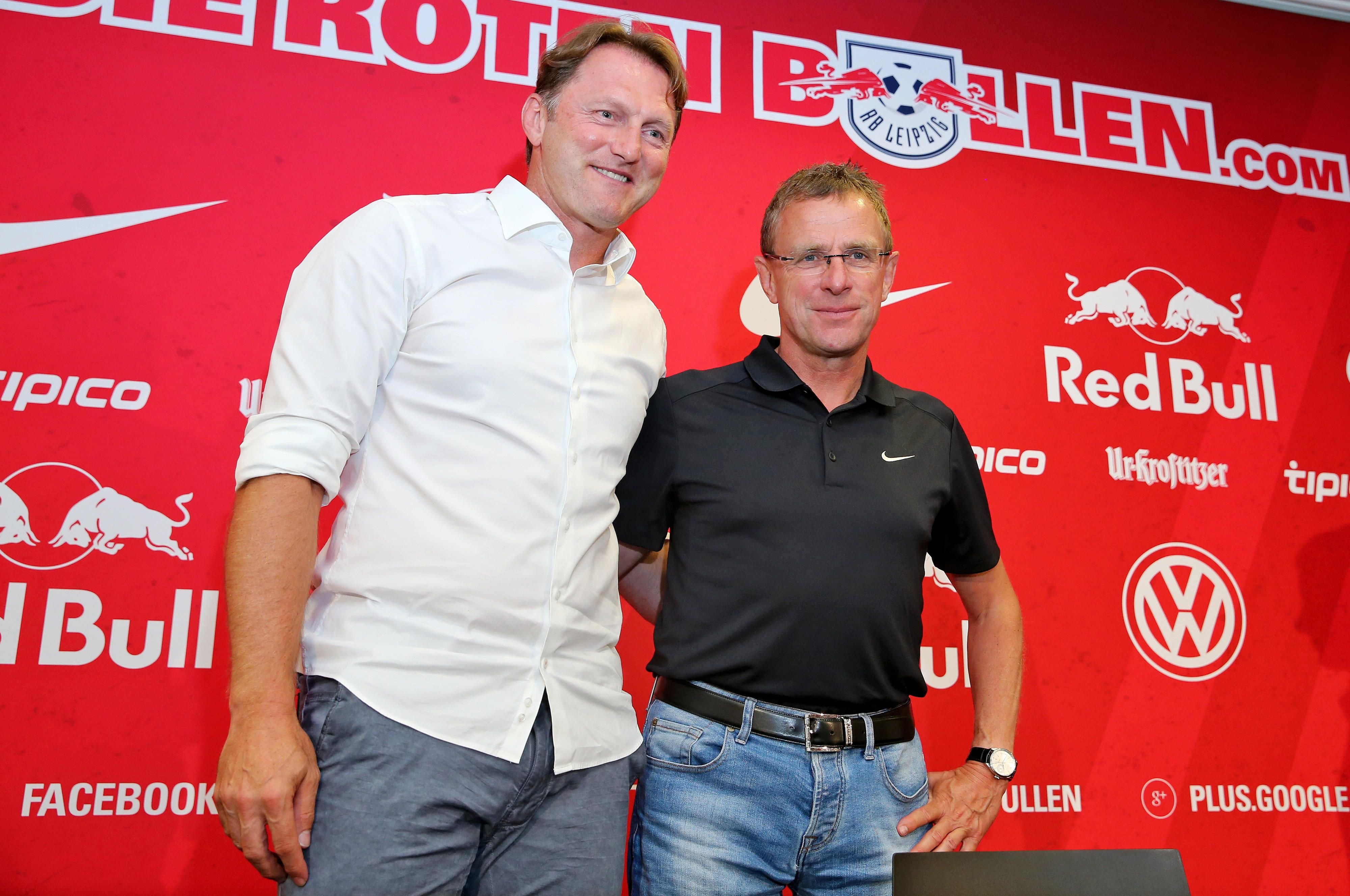 Das Ralph-Ralf-Duo: Trainer Hasenhüttl mit Sportdirektor Rangnick.