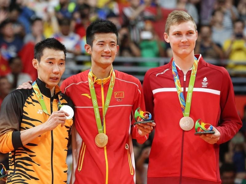 Chen Long gewann Gold vor Chong Wei Lee und Viktor Axelsen. Foto: Esteban Biba